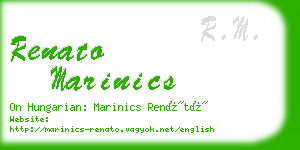 renato marinics business card